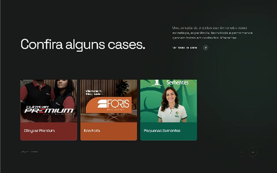 Odepto site: vitrine de cases