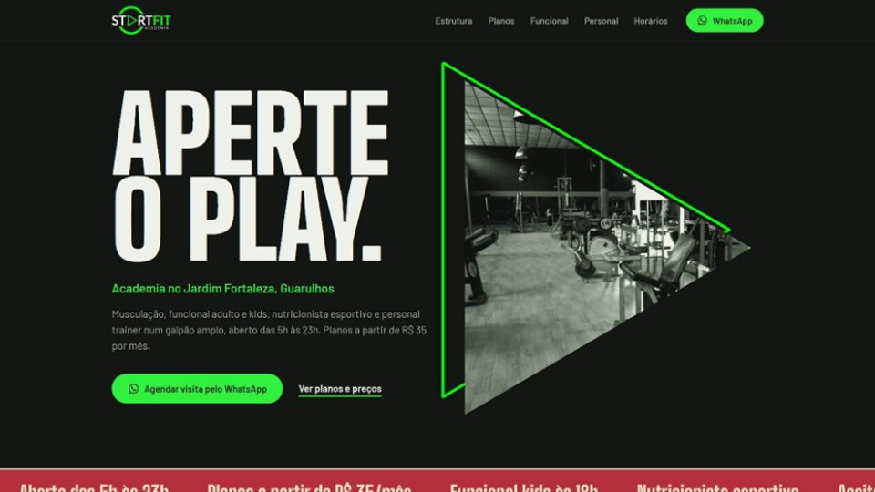 StartFit Academia — capa do case